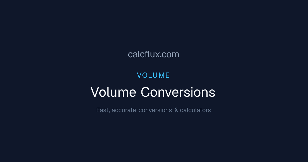 Volume Conversions — 16 Units | Calcflux